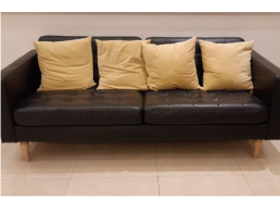 IKEA Landskrona Leather 3+1+1 Sofa For Sale