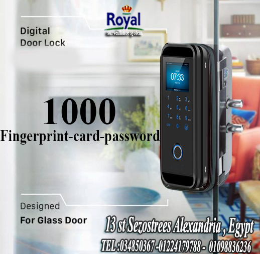 سمارت لوك للابواب الزجاج و السيكوريت في الاسكندرية glass door smart lock 
