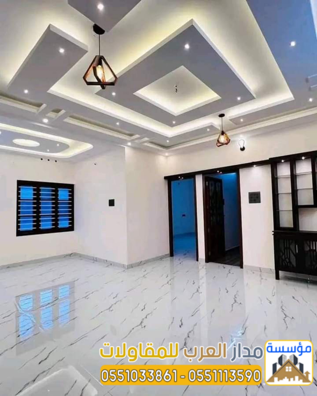 مقاول ديكورات بالرياض تشطيب داخلي للفلل والمنازل مؤسسة مدار العرب للمقاولات العامة – مقاول تشطيبات د